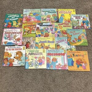 The Berenstain Bears 17 FIRST TIME Book Lot VTG School Camp Chores Friends Pets